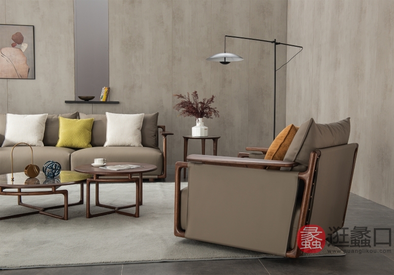 木质感家具·工厂直营店意式极简客厅沙发102沙发
